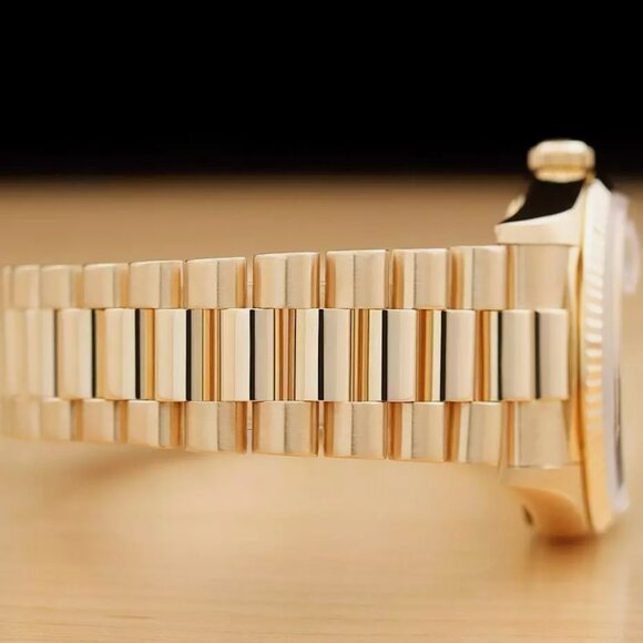Sale! Rolex Men's Day Date President 18k Cream Dial Watch BOX TAG - Picture 7 of 7